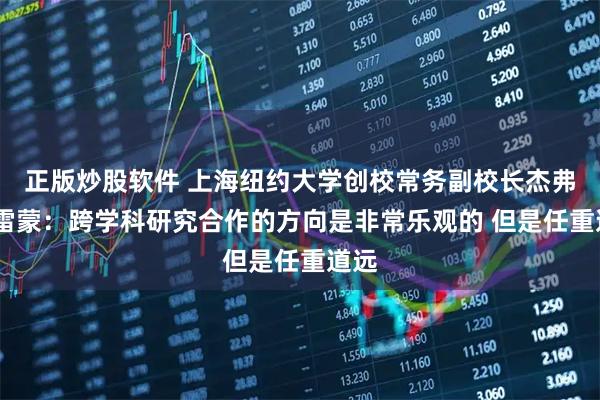 正版炒股软件 上海纽约大学创校常务副校长杰弗里·雷蒙：跨学科研究合作的方向是非常乐观的 但是任重道远